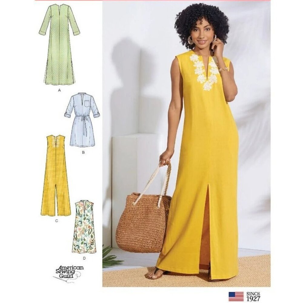 Simplicity Dress Sewing Pattern S8912 Misses 6-14 Lengths and Applique‎ Option